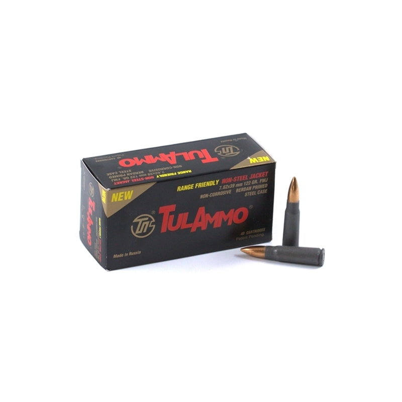 TulAmmo Range Friendly 7.62x39mm Ammo 122 Grain FMJ Steel Case