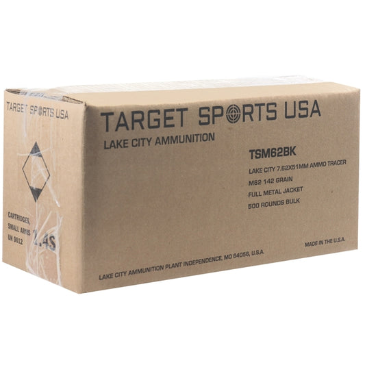 Target Sports USA Lake City 7.62x51mm M62 Tracer Ammo 142 Grain FMJ 500 Rounds Bulk