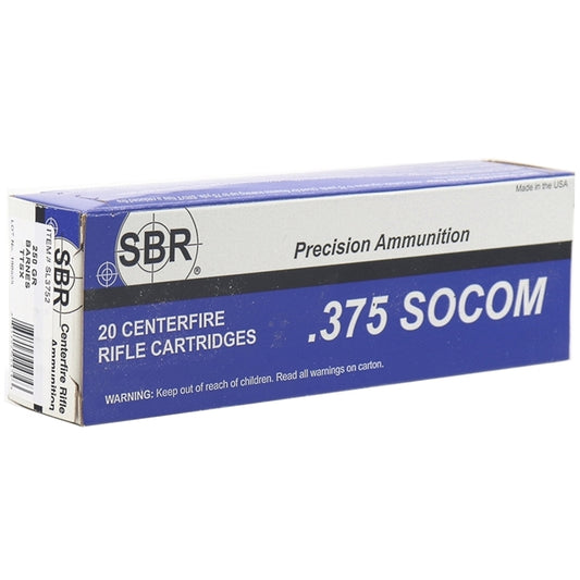 SBR 375 SOCOM Ammo 200 Grain Sierra ProHunter Flat Point