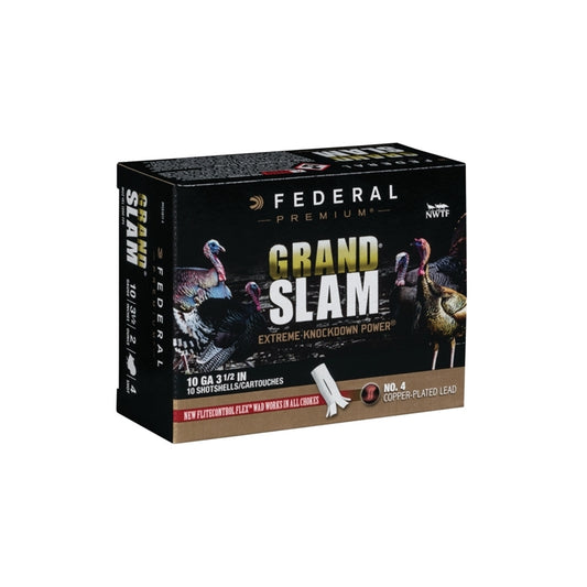 Federal Grand Slam Turkey 10 Gauge 3.5" 2 oz #4 Shot Flightcontrol Flex Wad