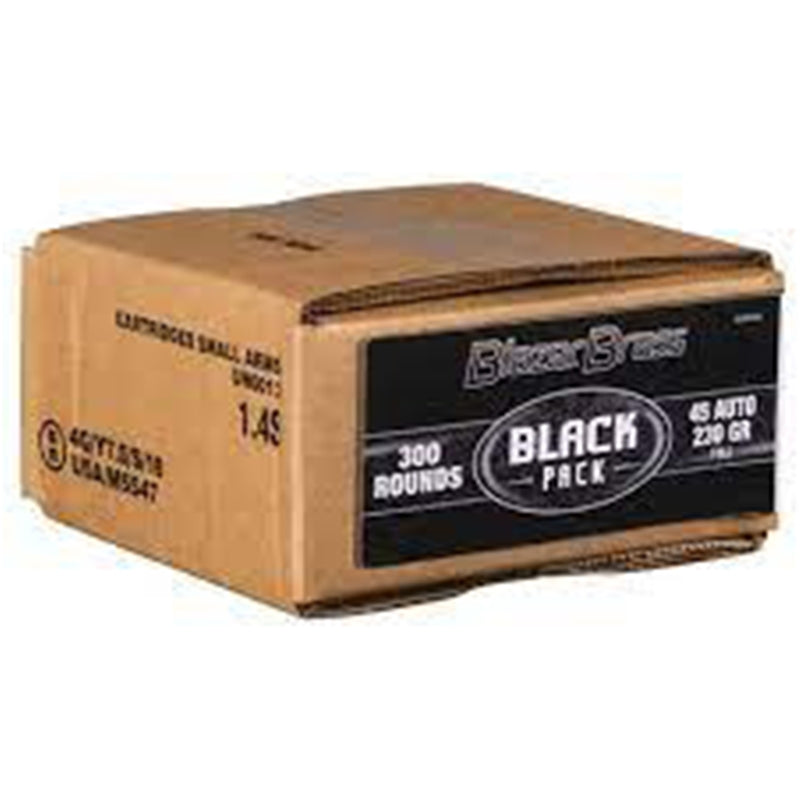 CCI Blazer Brass Black Pack 45 ACP Ammo 230 Grain FMJ 300 Rounds