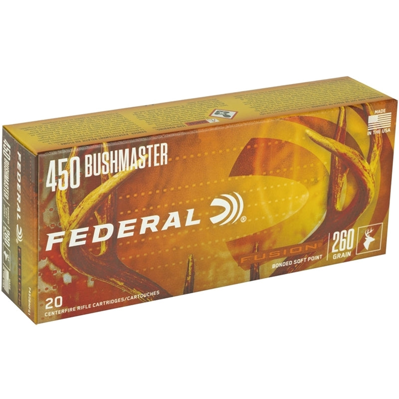 Federal Fusion 450 Bushmaster Ammo 260 Grain Soft Point