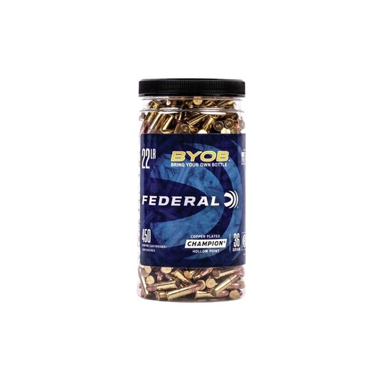 Federal Champion 22 Long Rifle Ammo 36 Grain BYOB Copper Plated Hollow Point