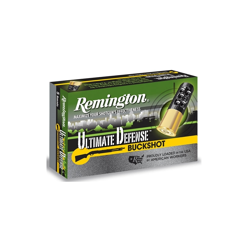 Remington Ultimate Defense 12 Gauge Ammo 3" 00 Buckshot Reduced Recoil