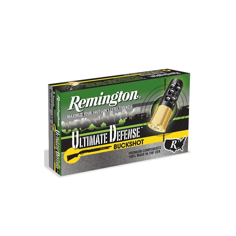 Remington Ultimate Defense 12 Gauge Ammo 2-3/4" #4 Buck Reduced Recoil 21 Pellets