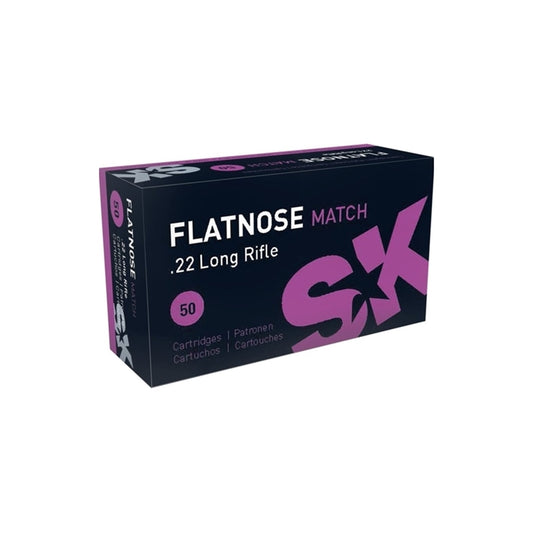 SK Flatnose Match 22 Long Rifle Ammo 40 Grain Lead Flat Nose