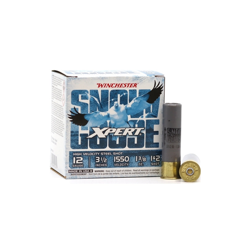 Winchester USA Xpert Snow Goose 12 Gauge Ammo 3 1/2" 1 3/8 oz #1 and #2 Steel Shot