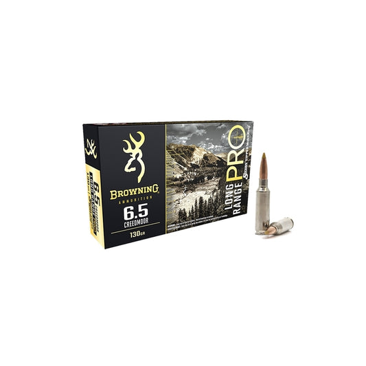 Browning Long Range Pro 6.5 Creedmoor Ammo 130 Grain Sierra MatchKing BTPT