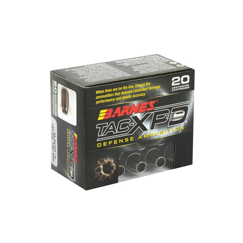 Barnes TAC-XPD 45 ACP Ammo 185 Grain +P TAC-XP Hollow Point Lead-Free