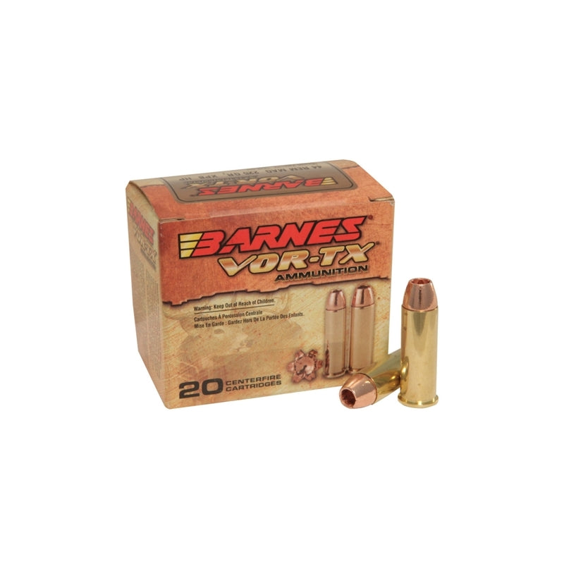 Barnes VOR-TX 44 Remington Magnum Ammo 225 Grain XPB Hollow Point Lead-Free