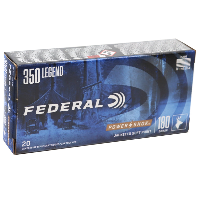 Federal 350 Legend Ammo 180 Grain Soft Point Power-Shok