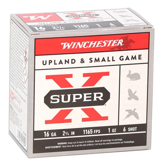 Winchester Super-X Game Load 16 Gauge Ammo 2-3/4" 1 oz #6 Shot 250 Round Case