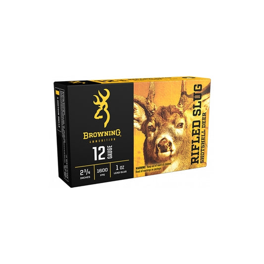 Browning 12 Gauge Ammo 2-3/4" 1oz. Rifled Slug Shotshell 100 Rounds