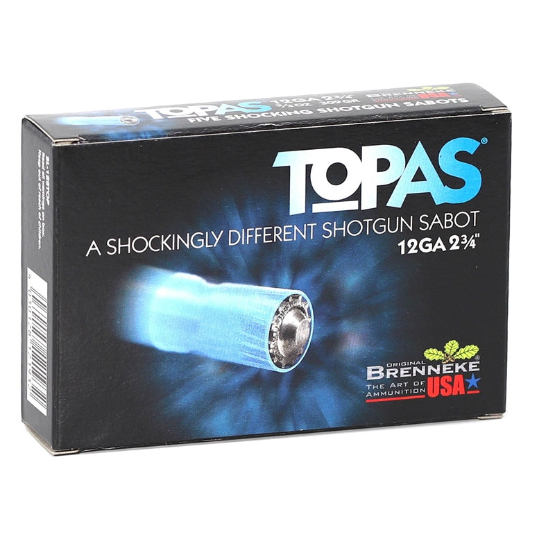 Brenneke TOPAS 12 Gauge Ammo 2 3/4" 309 Grain Rifled Sabot Lead Slug