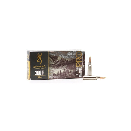 Browning Long Range Pro 300 Winchester Short Magnum Ammo 195 Grain Sierra MatchKing BTPT