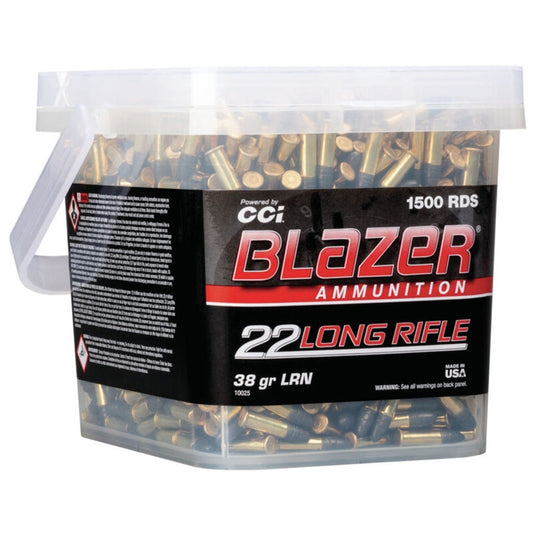 CCI Blazer 22 Long Rifle Ammo 38 Grain LRN 1500 Round Bucket