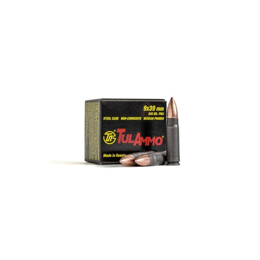 TulAmmo Performance 9x39 Ammo 245 Grain Full Metal Jacket Steel Case