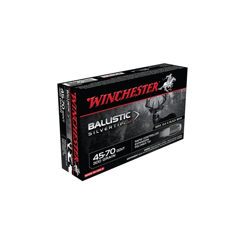 Winchester Supreme Rifle 45-70 Government Ammo 300 Grain Ballistic Silvertip