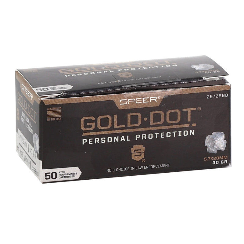 Speer Gold Dot 5.7x28mm Ammo 40 Grain Jacketed Hollow Point