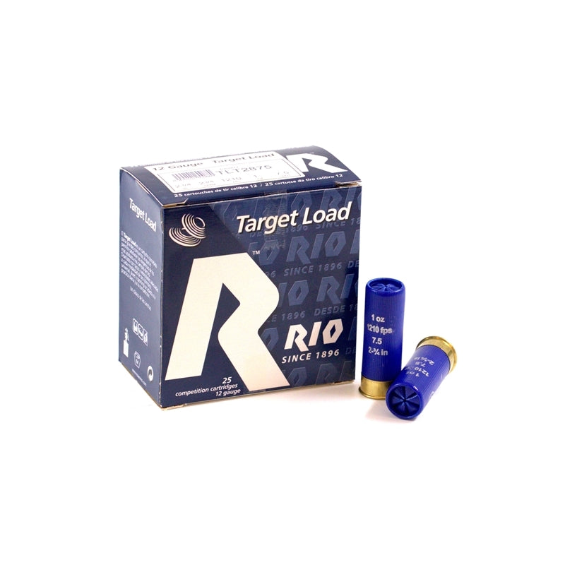 Rio Target Load Trap 12 Gauge Ammo 2 3/4" 2 3/4 dr 1 oz #7.5 Shot 250 Rounds