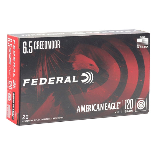 Federal American Eagle 6.5 Creedmoor Ammo 120 Grain Total Metal Jacket