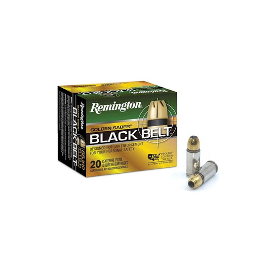 Remington Golden Saber Black Belt 9mm Luger Ammo 124 Grain +P Bonded Jacketed Hollow Point