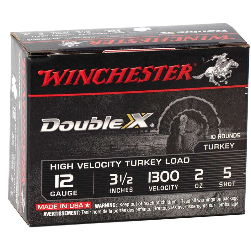 Winchester Double X 12 Gauge Ammo 3 1/2" 2 oz. #5 Shot Plated Lead Shot