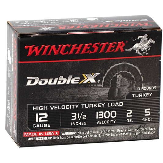 Winchester Double X 12 Gauge Ammo 3 1/2" 2 oz. #5 Shot Plated Lead Shot