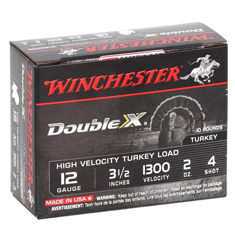 Winchester Double X 12 Gauge Ammo 3 1/2" 2 oz. #4 Plated Lead Shot