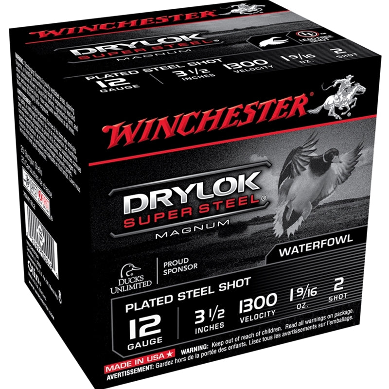 Winchester Drylock 12 Gauge Ammo 3 1/2" 1-9/16oz #2 Shot