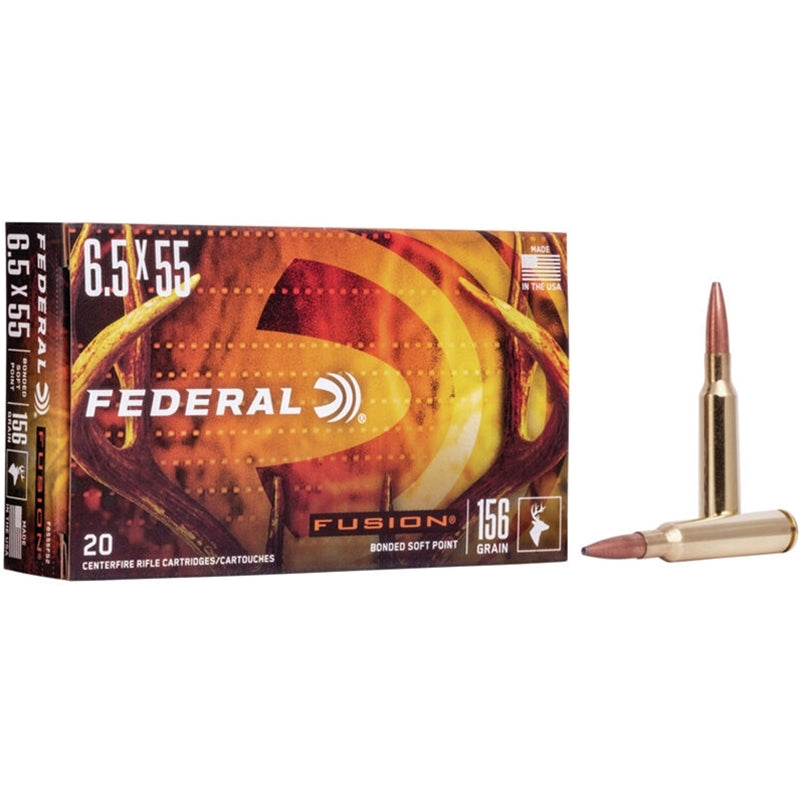 Federal Fusion 6.5x55mm Swedish Mauser Ammo 156 Grain Soft Point