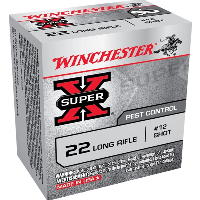 Winchester Super-X 22 Long Rifle Ammo #12 Lead Shot