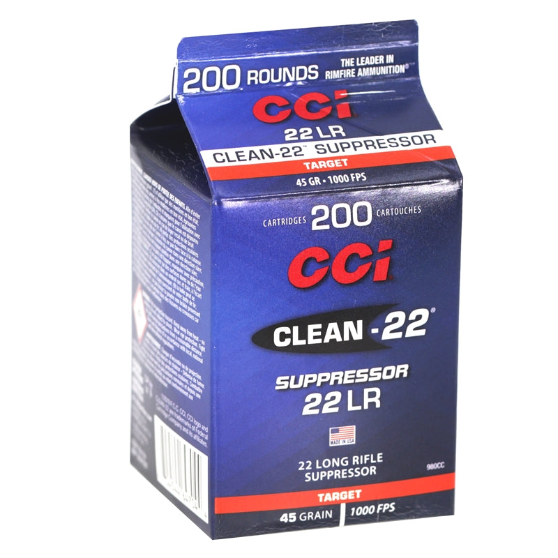 CCI Suppressor Clean Pour Pack 22 Long Rifle Ammo 45 Grain Lead Round Nose