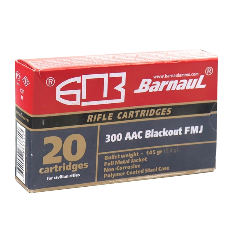 Barnaul 300 AAC Blackout Ammo 145 Grain FMJ Steel Case