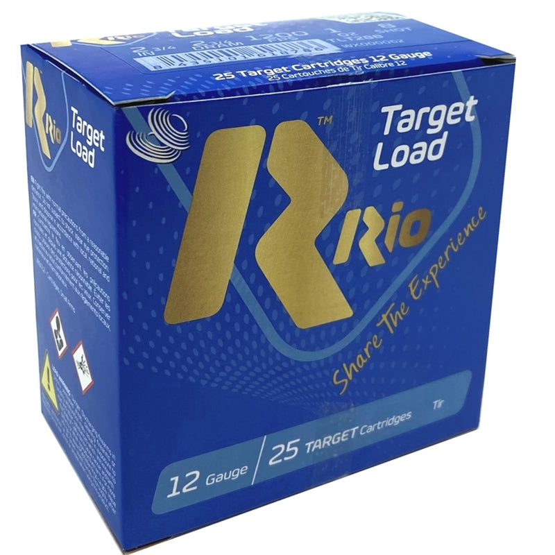 Rio Target Load Trap 12 Gauge Ammo 2 3/4" 2 3/4 dr 1 oz #8 Shot 250 Rounds