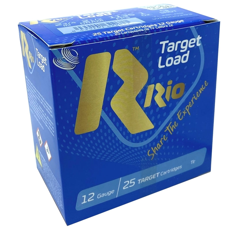 Rio Target Load 12 Gauge Ammo 2 3/4" 2 1/2 dr 1 oz #9 Shot 250 Rounds