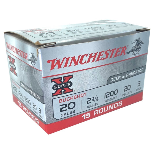 Winchester Super-X 20 Gauge 2 3/4" #3 Buck 20 Pellets