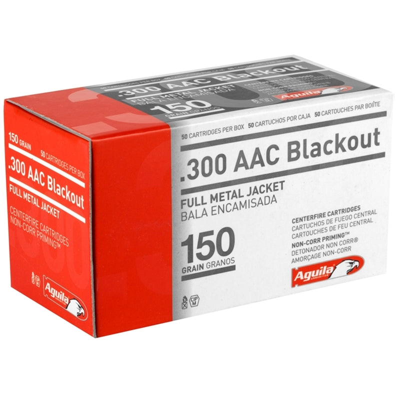 Aguila Centerfire Rifle 300 AAC Blackout Ammo 150 Grain Full Metal Jacket