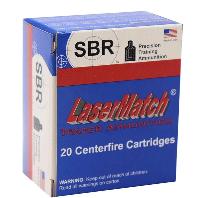 SBR Lasermatch 380 ACP Auto Ammo 95 Grain Tracer SRVT