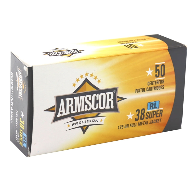 Armscor USA 38 Super Ammo 125 Grain RL Full Metal Jacket Competition