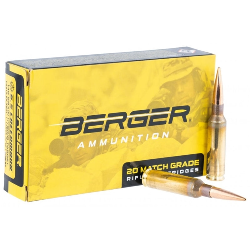 Berger Match Grade 6.5 Creedmoor Ammo 140 Grain Hybrid Target Hollow Point