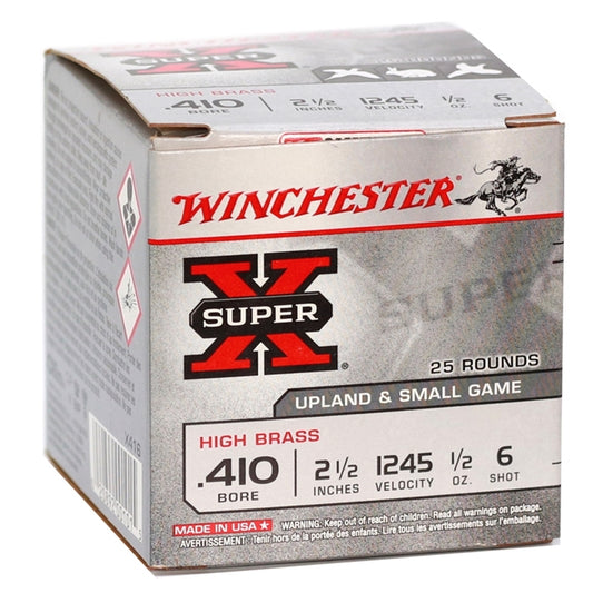 Winchester Super-X High Brass 410 Bore 2-1/2" 1/2 oz #6 Shot