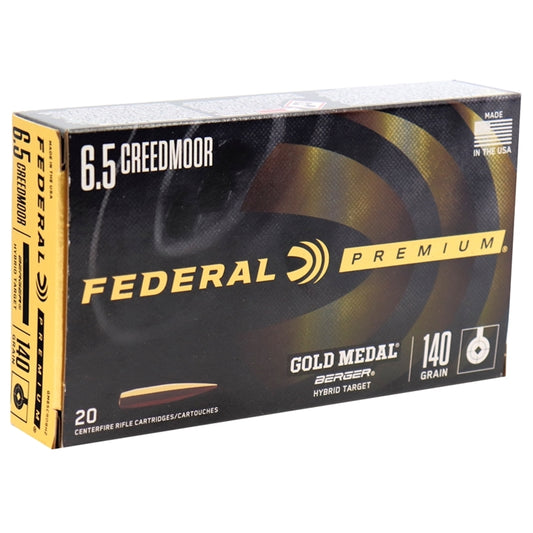 Federal Gold Medal Berger 6.5 Creedmoor Ammo 140 Grain Berger Hybrid