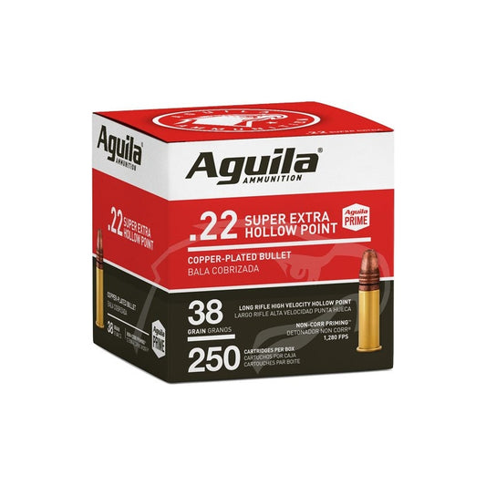 Aguila SuperExtra 22 Long Rifle Ammo 38 Grain High Velocity Hollow Point 250 Rounds