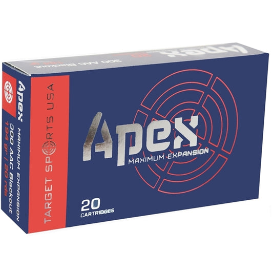 Target Sports USA APEX 300 AAC Blackout Ammo 194 Grain HP Maximum Expansion