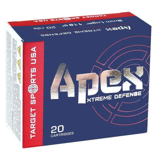 Target Sports USA APEX 9mm Luger Ammo 118 Grain Lehigh Xtreme Defense