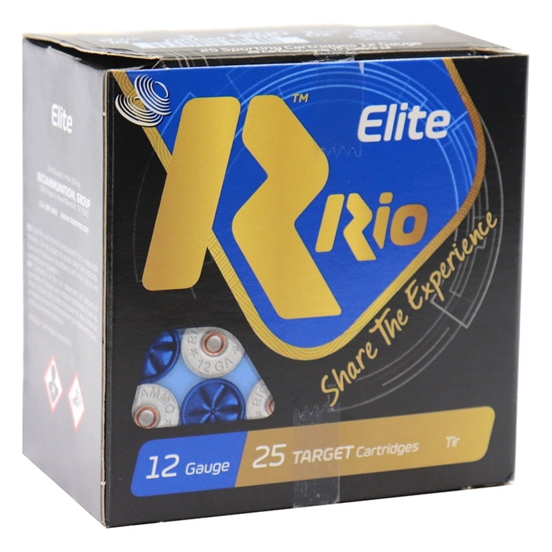 Rio Elite Target 12 Gauge Ammo 2 3/4" 1 1/8oz #8 Shot High Velocity 250 Rounds