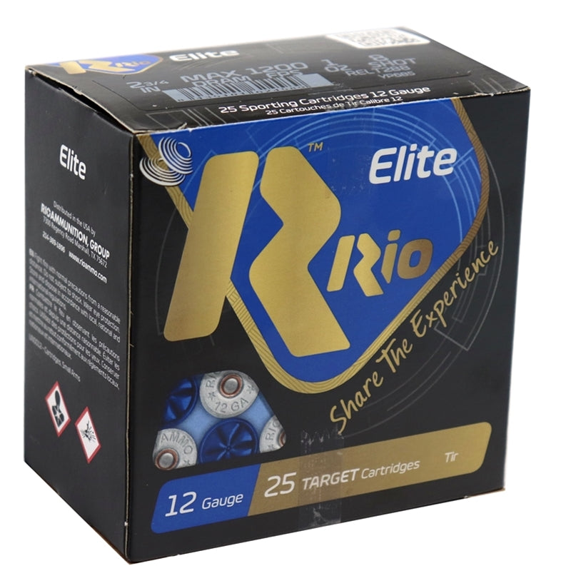 Rio Elite Target 12 Gauge Ammo 2 3/4" 1 oz #8 Shot 250 Rounds