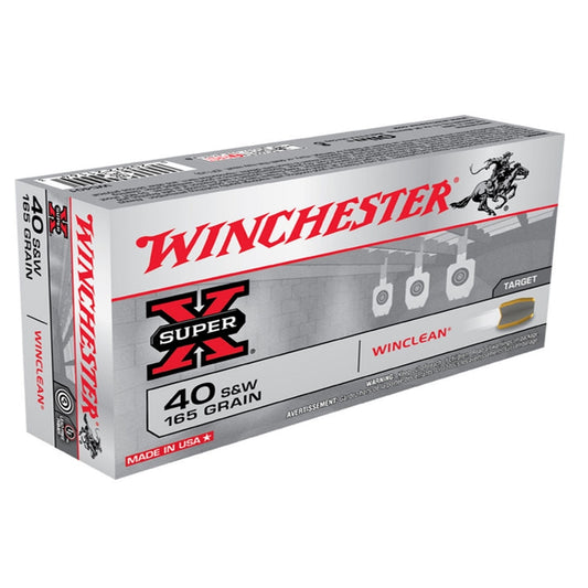 Winchester USA WinClean 40 S&W Ammo 165 Grain Enclosed Base Projectile