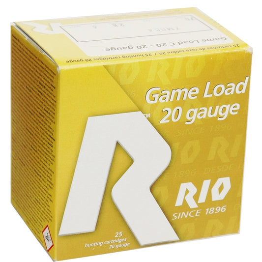 Rio Game Load 20 Gauge Ammo 2-3/4"  1oz #6 Shot 250 Round Case